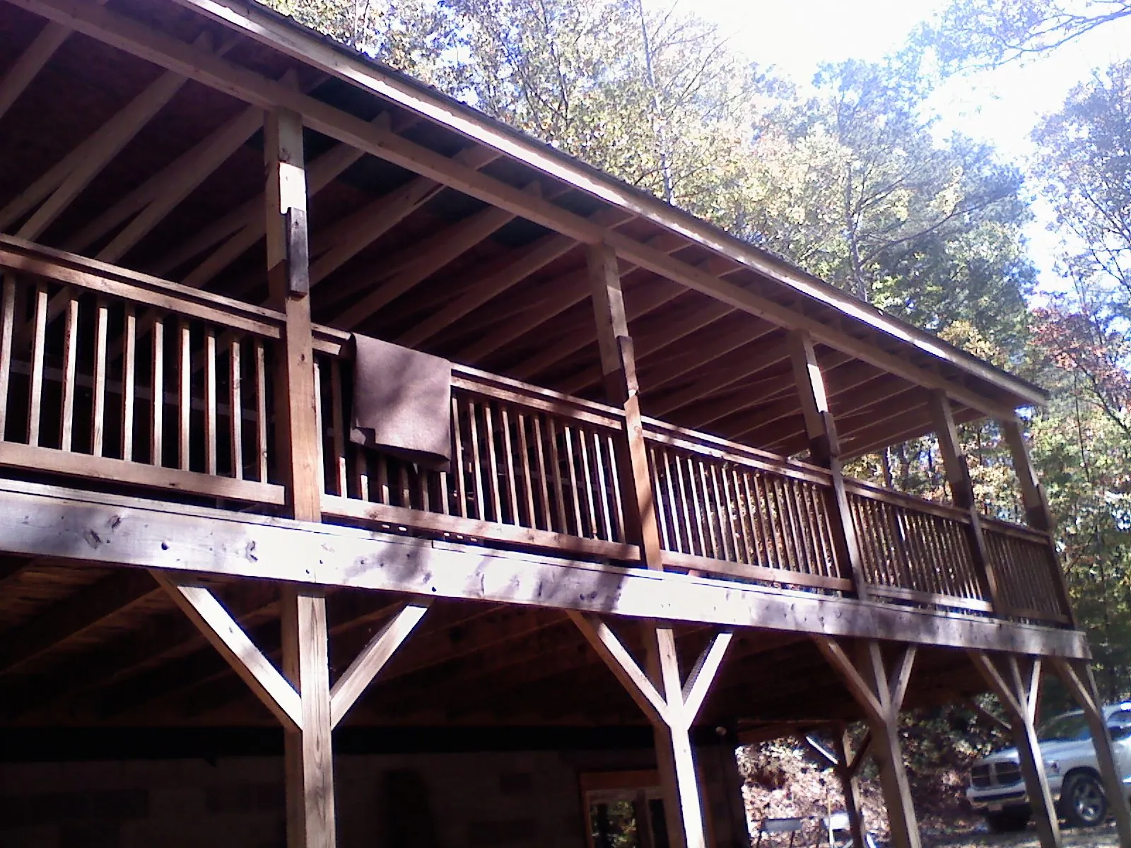 Timber framing under a new elevated porch and deck — Roof Leak Repair in Sutherland by Roofing Brothers